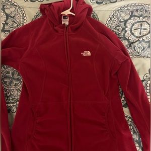 The North Face Dark Pink Zip Up Fleece Jacket